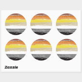 Beer Pride verfstrepen Ronde Sticker (Vel)