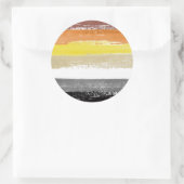 Beer Pride verfstrepen Ronde Sticker (Tas)