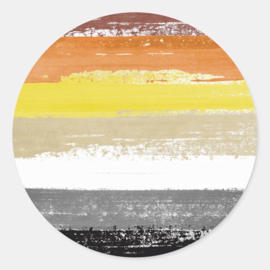 Beer Pride verfstrepen Ronde Sticker (Voorkant)
