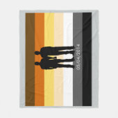 Beer Pride Vlag Aangepaste Koppel Trouwdag Fleece Deken (Voorkant)