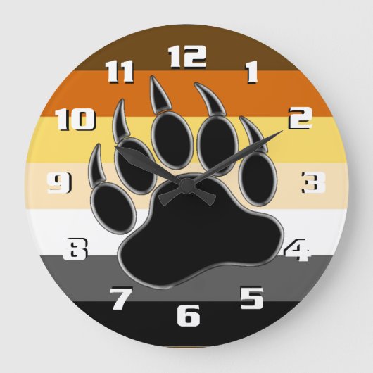 Beer Pride Vlag Beer Paw Grote Klok (Voorkant)