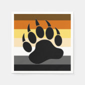 Beer pride vlag beer Paw Onderzetter Servet (Voorkant)