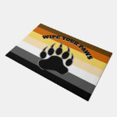 Beer Pride vlag Beer Paw Veeg je poten af Deurmat (Schuin)