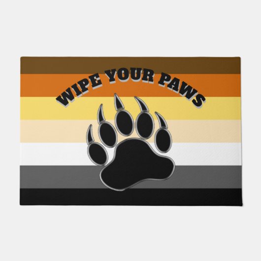 Beer Pride Vlag Beer Poot Veeg je poten Deurmat (Voorkant)