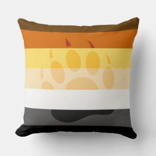 Beer Pride Vlag Met Cool Ingebedde Beerpoot Accent Kussen