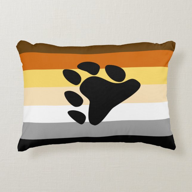 Beer Pride Vlag met Poot Accent Kussen (Voorkant)