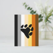 Beer Pride Vlag met Poot Briefkaart (Staand voorkant)