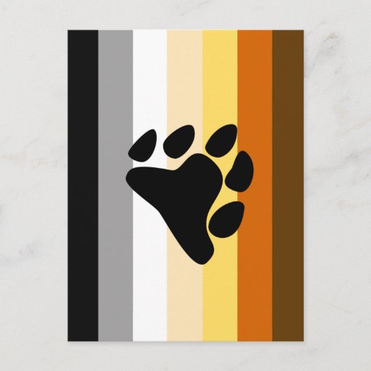 Beer Pride Vlag met Poot Briefkaart (Voorkant)