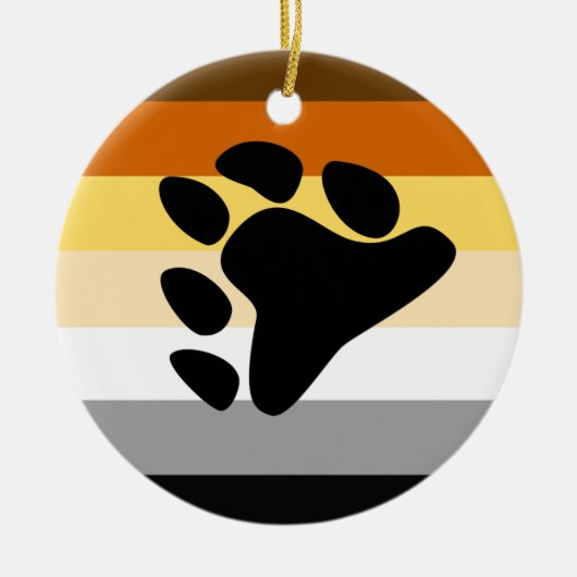 Beer Pride Vlag met Poot Keramisch Ornament (Voorkant)