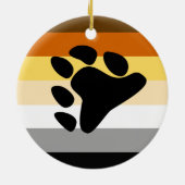 Beer Pride Vlag met Poot Keramisch Ornament (Achterkant)