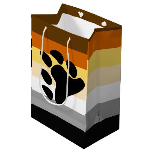 Beer Pride Vlag met Poot Medium Cadeauzakje (Voorkant Gekanteld)