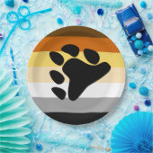 Beer Pride Vlag met Poot Papieren Bordje (Feest)