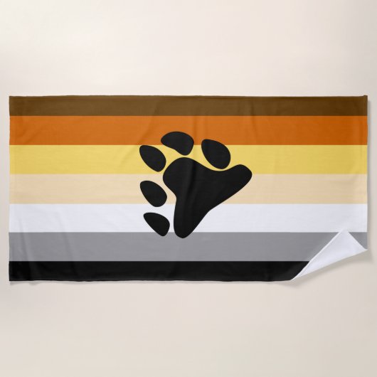 Beer Pride Vlag met Poot Strandlaken (Voorkant)