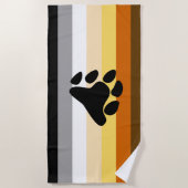 Beer Pride Vlag met Poot Strandlaken (Voorkant)