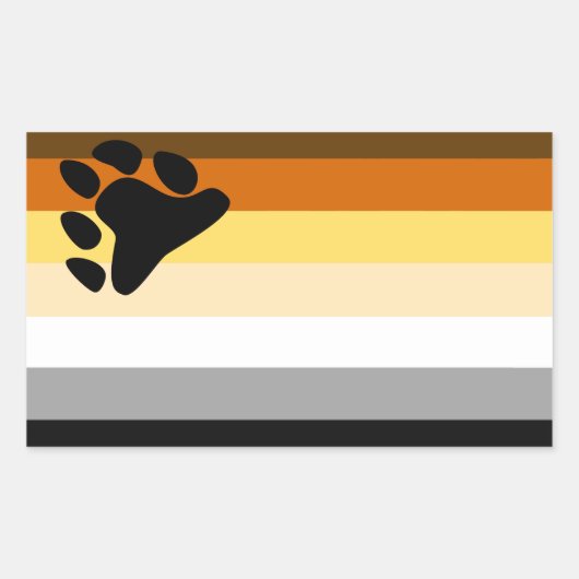 Beer Pride Vlag Rechthoekige Sticker (Voorkant)