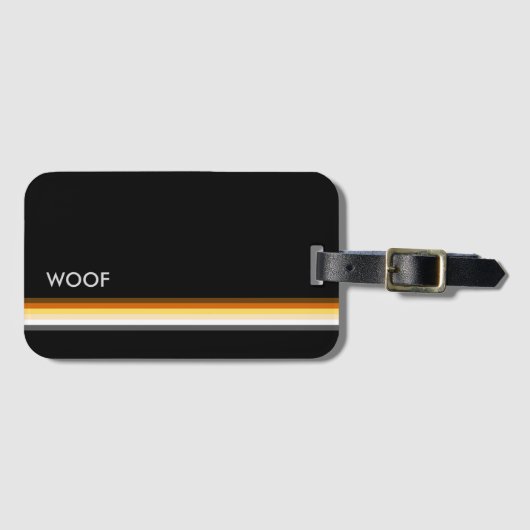 Beer Pride Vlag Woof Bagagelabel (Voorkant (horizontaal))