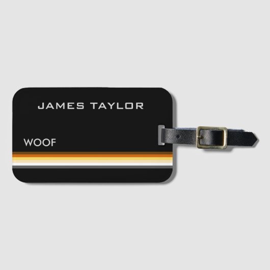 Beer Pride Vlag Woof Mnogram Bagage Label (Voorkant (horizontaal))