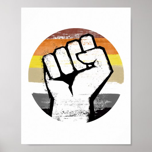Beer Pride Vuist Cirkel Print (Voorkant)