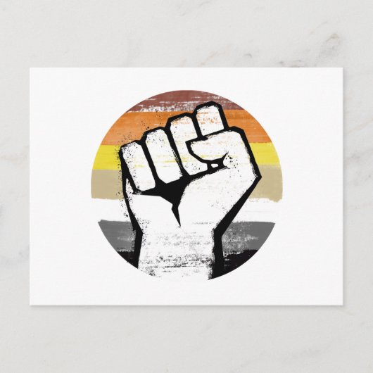 Beer Pride Vuist Cirkel Print Briefkaart (Voorkant)