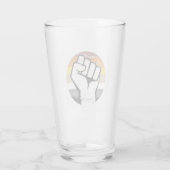 Beer Pride Vuist Cirkel Print Glas (Achterkant)