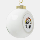 Beer Pride Vuist Cirkel Print Keramische Bal Ornament (Links)