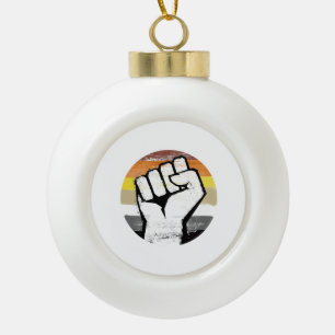 Beer Pride Vuist Cirkel Print Keramische Bal Ornament