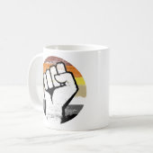 Beer Pride Vuist Cirkel Print Koffiemok (Voorkant links)