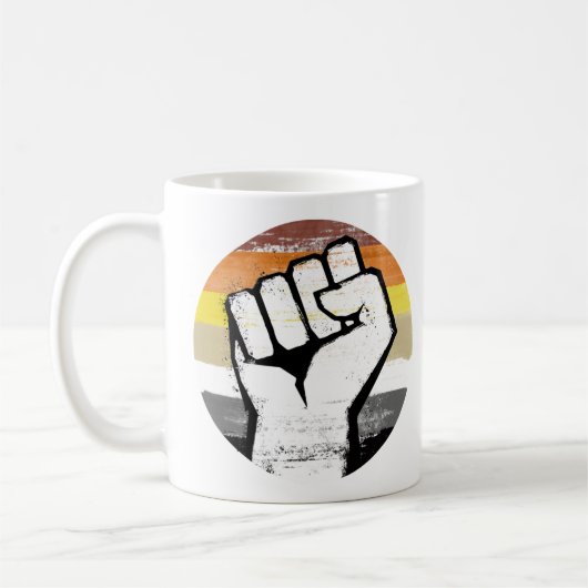 Beer Pride Vuist Cirkel Print Koffiemok (Links)