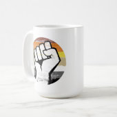 Beer Pride Vuist Cirkel Print Koffiemok (Voorkant links)