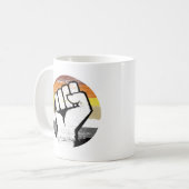 Beer Pride Vuist Cirkel Print Koffiemok (Voorkant links)