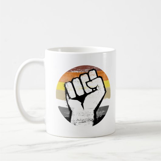 Beer Pride Vuist Cirkel Print Koffiemok (Links)