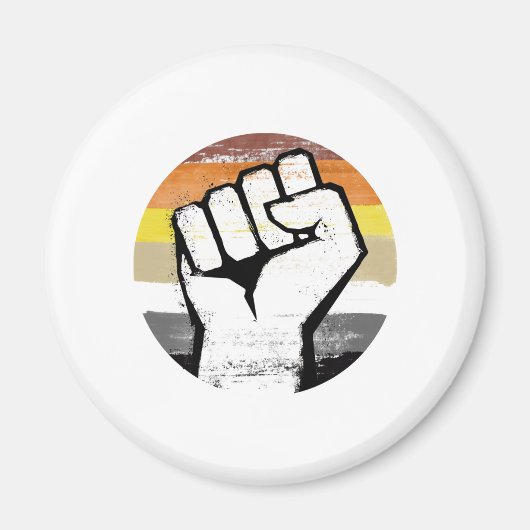 Beer Pride Vuist Cirkel Print Magneet (Voorkant)