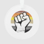 Beer Pride Vuist Cirkel Print Ornament (achterkant)