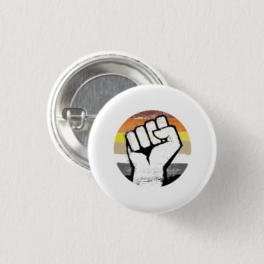 Beer Pride Vuist Cirkel Print Ronde Button 3,2 Cm (Voorkant /achterkant)