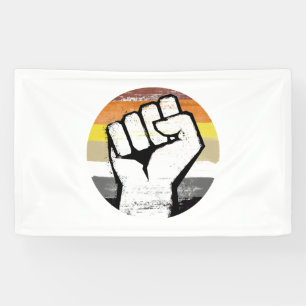 Beer Pride Vuist Cirkel Print Spandoek