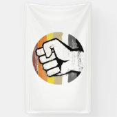 Beer Pride Vuist Cirkel Print Spandoek (Verticaal)