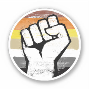 Beer Pride Vuist Cirkel Print Sticker
