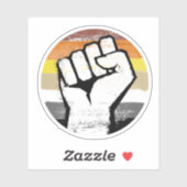Beer Pride Vuist Cirkel Print Sticker (Vel)