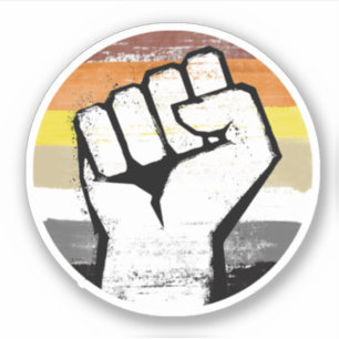 Beer Pride Vuist Cirkel Print Sticker