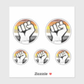 Beer Pride Vuist Cirkel Print Sticker (Vel)