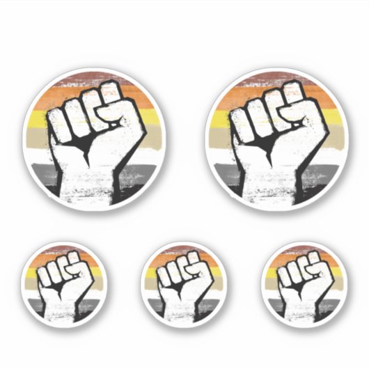 Beer Pride Vuist Cirkel Print Sticker (Voorkant)