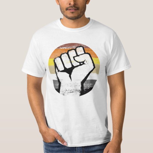 Beer Pride Vuist Cirkel Print T-shirt (Voorkant)