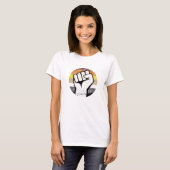 Beer Pride Vuist Cirkel Print T-shirt (Voorkant volledig)