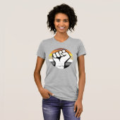 Beer Pride Vuist Cirkel Print T-shirt (Voorkant volledig)