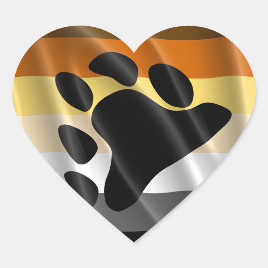 BEER PRIDE WAVY DESIGN HART STICKER (Voorkant)