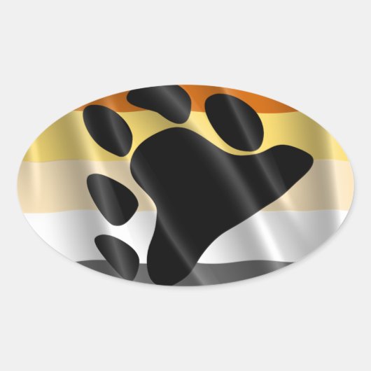 BEER PRIDE WAVY DESIGN OVALE STICKER (Voorkant)