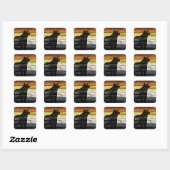 Beer Pride Wood Art Vierkante Sticker (Vel)