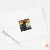 Beer Pride Wood Art Vierkante Sticker (Envelop)