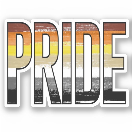 Beer Pride Woord Sticker (Voorkant)