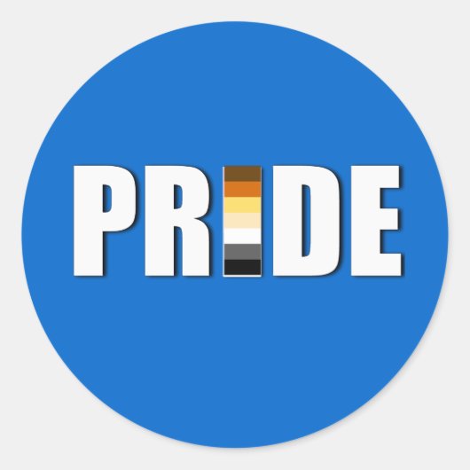 BEER PRIDE WORD FLAG RONDE STICKER (Voorkant)